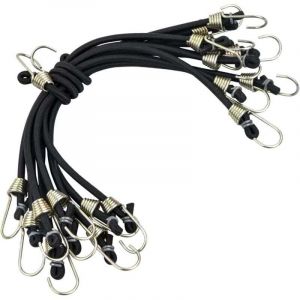 Tendeur Elastique avec Crochet, 10 Pcs 25cm Sangles de Rangement Robustes, Universels Robustes Tendeurs Sandow, Sangles de Tension Multifonction pour