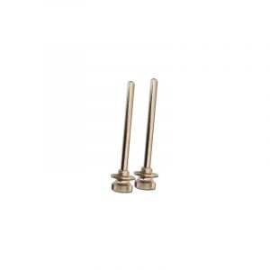EDM - Serrure de volet roulant PR09 Ø8xØ25x120 mm en acier chromé (2 unités, vis incluses)