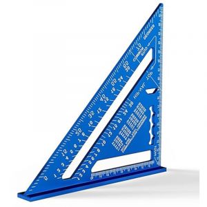 &Eacute;querre de Menuisier, &Eacute;querres de Charpentier, Aluminium Regle, Metal Triangle R&egrave;gle Equerre Multifonctionnel Outils de Tra&ccedil;age pour Charpentier