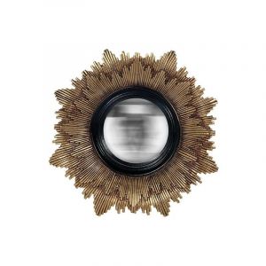 Miroir soleil convexe dor&eacute; 20cm