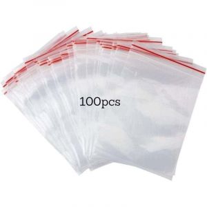 100 pcs Transparents (10 x 15cm) Sachets Zip Refermables Sachet Zip Transparent Pochette Zip Sachet Plastique Zip Pochette Plastique Zip Sachet
