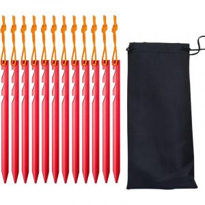 Piquet de Tente,Piquets de Tente,12 Pi&egrave;ces Sardines de Fixation,Piquet Tente Aluminium,Sardine Tente 18cm,Sardines Camping pour B&acirc;che de Camping