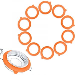 CCYKXA Lot de 10 Joint Bocaux En Silicone, Remplacement de Joints de Bocal, Interchangeables Joint Bocaux, Silicone &Eacute;tanche Joint Bocaux, Caoutchouc