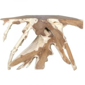 Console naturelle en racine de teck brute SOUCHE 120cm - 120x40x80 cm - Kayu Meuble