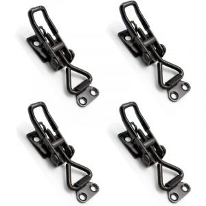 Ccykxa - 4 Pièce Loquet a Bascule en Acier Inoxydable, Fermeture à Levier en Métal, Loquet à bascule en Métal, Pince à Bascule Réglable, Pinces à