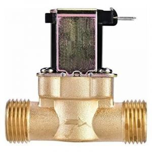 Lectrique &eacute;lectrovanne magn&eacute;tique en laiton 1/2' ac 220V n/c Normalement ferm&eacute;e Robinet de d&eacute;bit pour contr&ocirc;le de l'eau - Choyclit