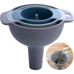 Entonnoir alimentaire, entonnoir de cuisine, entonnoir en plastique, entonnoir &agrave; confiture avec filtre, entonnoir alimentaire en plastique 4 en 1 4