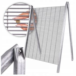 Tamis de construction pour ma&ccedil;onnerie RAFA, maille m&eacute;tallique galvanis&eacute;e 1x7cm pour sable et terre