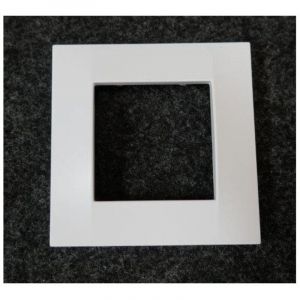Plaque de finition 1 poste blanc polaire basique pour appareillage mural altira