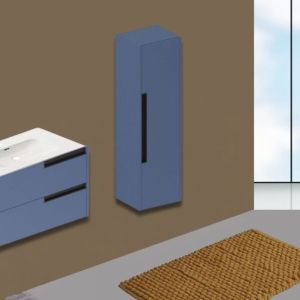 Colonne de salle de bain suspendue bleu clair 35x30x120H cm - Former