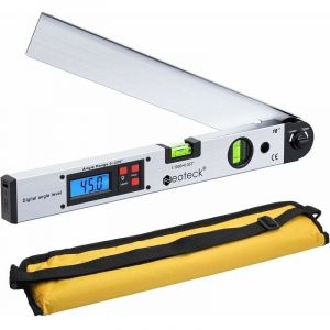 400 mm/16 pouces 0 225 ° Goniomètre numérique Règle d'angle horizontal numérique Rétroéclairage LCD Rapporteur horizontal Mesures de précision