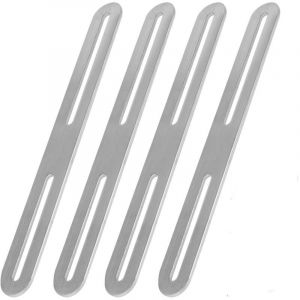 4PCS Pattes D'assemblage en Acier Inoxydable Fixation Droits Plats Plaques Equerre Assemblage Plate 215 x 24mm Plaque de Renfort M&eacute;tallique pour