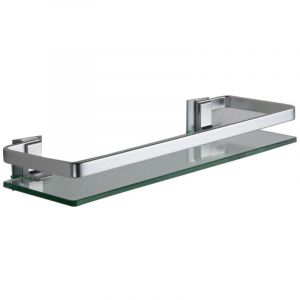 X-Round - Tablette murale, longeur 35 cm, verre/chrome XR607