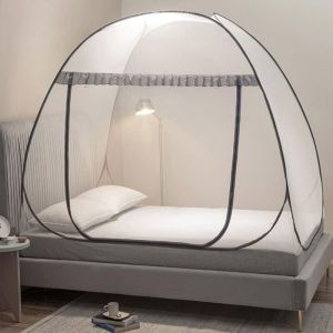 Tente de lit pop-up avec dessus en maille, tente de lit moustiquaire, convient pour l'int&eacute;rieur et l'ext&eacute;rieur, tente de camping, moustiquaire