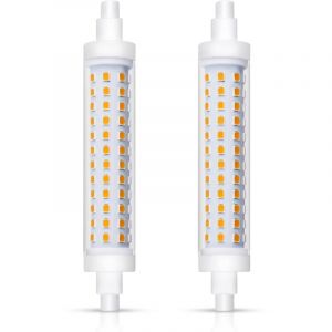 Ampoule R7S LED 118mm 15W Blanc Chaud 3000K, 1540lm, &Eacute;quivalent &agrave; Lampe Crayon Halog&egrave;ne J118 R7S 100W-120W, AC 220V, R7S 118mm LED Lampe