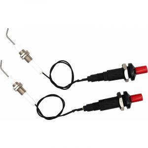 Memkey - Allumeurs pour gril à gaz/grill, allumeur piézo-électrique à bouton-poussoir avec fil de bougie d'allumage universel fileté en céramique