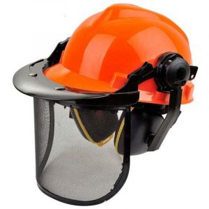 SNQ - Casque de s&eacute;curit&eacute; forestier avec mentonni&egrave;re. Casque de travail EN397 r&eacute;fl&eacute;chissant, ventil&eacute; et l&eacute;ger pour les applications foresti&egrave;res, de