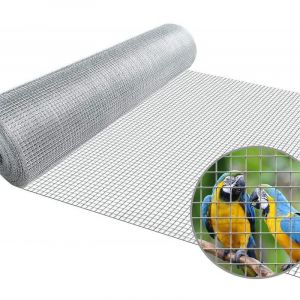 Suinga - Grillage &agrave; Poule 13mm 0,5x10 m. Galvanis&eacute; Maille carr&eacute; Cloture poulailler voliere Poulailler Jardin metallique Grillage Triple