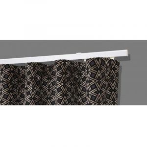 Tringles chemin de fer mont&eacute;es DURALAC - Aluminium - 1 rideau - Longueur 2 m - finition blanc - Boulet