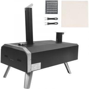 Kkmoon - Four à Pizza Extérieur 12 Pouces en Acier Inoxydable - Four à Bois et Granulés Portable pour Jardin - Fabricant de Pizza Professionnel