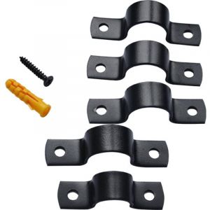 Lacet espagnolette collier en aluminium noir entraxe 32mm Volet Battant Fen&ecirc;tre But&eacute;e Maintien