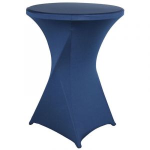 Housse de Table de bistrot - Mange Debout - Deco Cocktail - Stretch Spandex (bleu marine) 60cm&times;110cm - Ahlsen