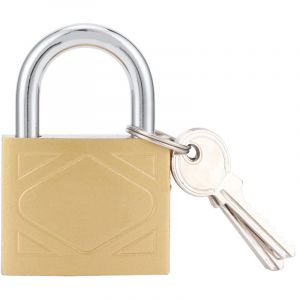 Cadenas avec Cl&eacute;, Serrure de Porte, Cadenas D'ext&eacute;rieur Domestique avec 3 Cl&eacute;s Cadenas en Laiton D'&eacute;paisseur Moyenne pour Armoire de Porte(50mm)