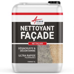 Arcane Industries &ndash; Nettoyant fa&ccedil;ade professionnel 5 L &ndash; R&eacute;novateur concentr&eacute; pour cr&eacute;pis et enduits &ndash; &Eacute;limine salissures, algues et lichens