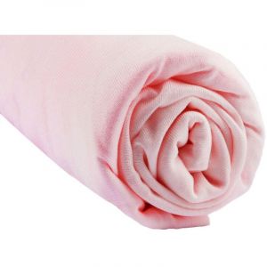 Drap housse Bambou lit queen size 160x200 cm - Rose