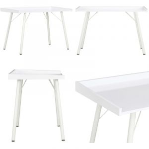 Vidaxl - Bureau Blanc 90x50x79 cm - Bureau Blanc - Bureau Informatique - Bureau D'angle - Meuble De Bureau - Bureau Compact - Home & Living