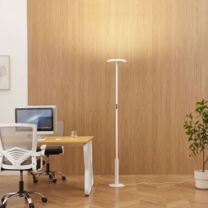 Grand lampadaire de bureau blanc led dimmable - Lelia