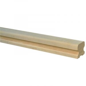 Main Courante H&ecirc;tre Moulur&eacute;e 50x50 Mm Longueur 195 Cm