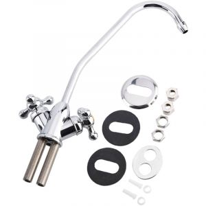 Eosnow - Robinet de cuisine à Double tête en alliage de Zinc 1/4 '', filtre à eau potable chromé à osmose inverse ro
