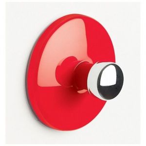 Spirella - Crochet mural pour serviette bowl Rouge & Argent