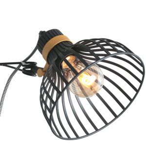Applique murale lampe de chambre, lampe à pince, spot orientable, lumière dimmable, grille, métal, mat, or noir, E27, DxH 18x20 cm