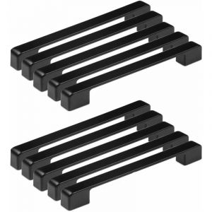 10pcs Poignée Meuble Entraxe 192mm-Poignée Porte Cuisine Noire Poignee Barre Meuble Poignee De Cuisine Noire 192mm - Aiducho