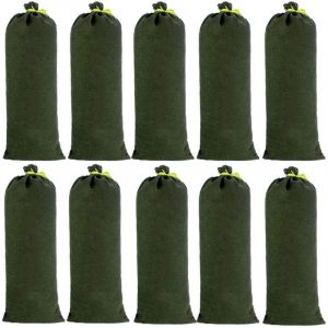 10pcs Sac a Sable en Toile Boudin Anti Inondation Contre Sable Inondation Les Mod&egrave;les Am&eacute;lior&eacute;s ne se Fanent pas pour Drainage pour Garage Magasin