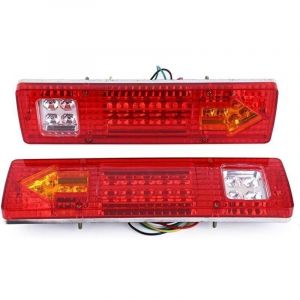 &Eacute;clairage et r&eacute;flecteurs pour remorque,kit Feux Remorque Led, Lot de 2 feux arri&egrave;re 19 LED pour voiture, camion, remorque, van - &Eacute;tanche 12 V