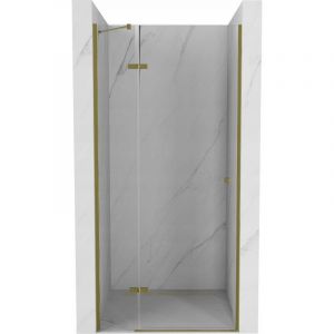 Mexen - Roma porte de douche pivotante 90 cm, transparent, doré - 854-090-000-50-00