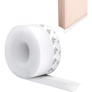 Joint Porte Calfeutrage Bas de Porte, 5M Bande d'&Eacute;tanch&eacute;it&eacute; Autocollante Boudin de Porte Douche Garage Fenetre Anti Souris Stop Froid Isolant,