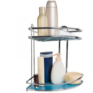 Tatkraft - kaiser - etag&egrave;re d'angle de douche baignoire - serviteur salle de bain double acier chrom&eacute; - inoxydable - 2 etages - 23