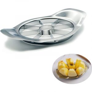 Feiyue - Trancheuse à pommes de 4 pouces avec 8 lames, coupe-pomme professionnel, vide-pomme en acier inoxydable, argent