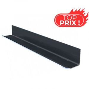 Talon mural ECO50 alu de couvertine pour acrot&egrave;re toit-terrasse - Noir Fonc&eacute; - RAL 9005 - ALUHOME