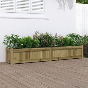 Maisonchic - Jardinière, Bac à fleurs, Pot de fleurs 180x31x31 cm bois de pin imprégné CON2240 design in