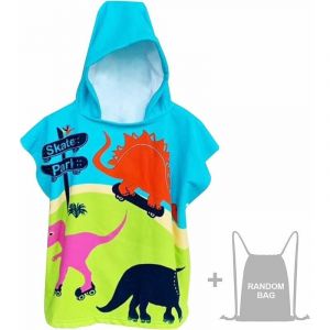 Ensoleille - Poncho de Bain à Capuche Enfants, Microfibre Serviette de Bain Enfants Serviette de Plage Cape de Bain Super Doux Poncho à Capuche pour