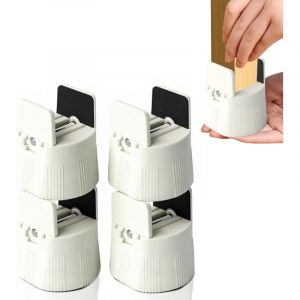 Quatre rehausseurs de lit adapt&eacute;s aux pieds de meubles de 1 &agrave; 50 mm de large avec une hauteur de 5,2 cm , rallonges de canap&eacute; et de table (abricot).