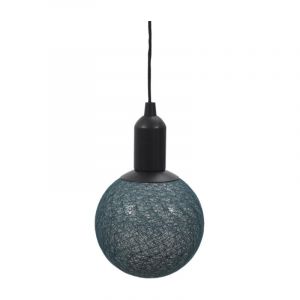 Lampe Suspension &agrave; Led 'Boule' 24cm Bleu