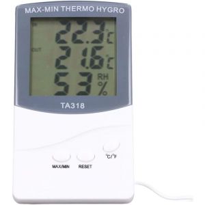 Thermom&egrave;tre Num&eacute;rique Ext&eacute;rieur Int&eacute;rieur 25% &agrave; 98% -50 &agrave; 70 ℃ avec Sonde Grand Compteur d'humidit&eacute; de la Temp&eacute;rature Sn, Thermom&egrave;tre Ext&eacute;rieur pour