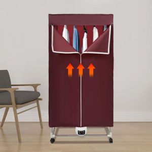 Machine &agrave; s&eacute;cher portable avec minuterie, s&egrave;che-linge &eacute;lectrique, silencieux, s&eacute;choir &eacute;lectrique pour la maison, s&eacute;choir pliable 1200-1500 W