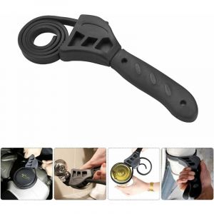 Clef à Sangle en Caoutchouc 500mm Clé à Sangle Desserrage Filtre Antidérapant Sangle Cle a Molette Anti-usure Réglable pour Décapsuleur Outils de